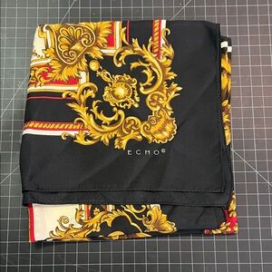Echo Luxurious Black and Gold Scarf